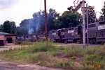 A long string of locos headed out of Glenwood Yard